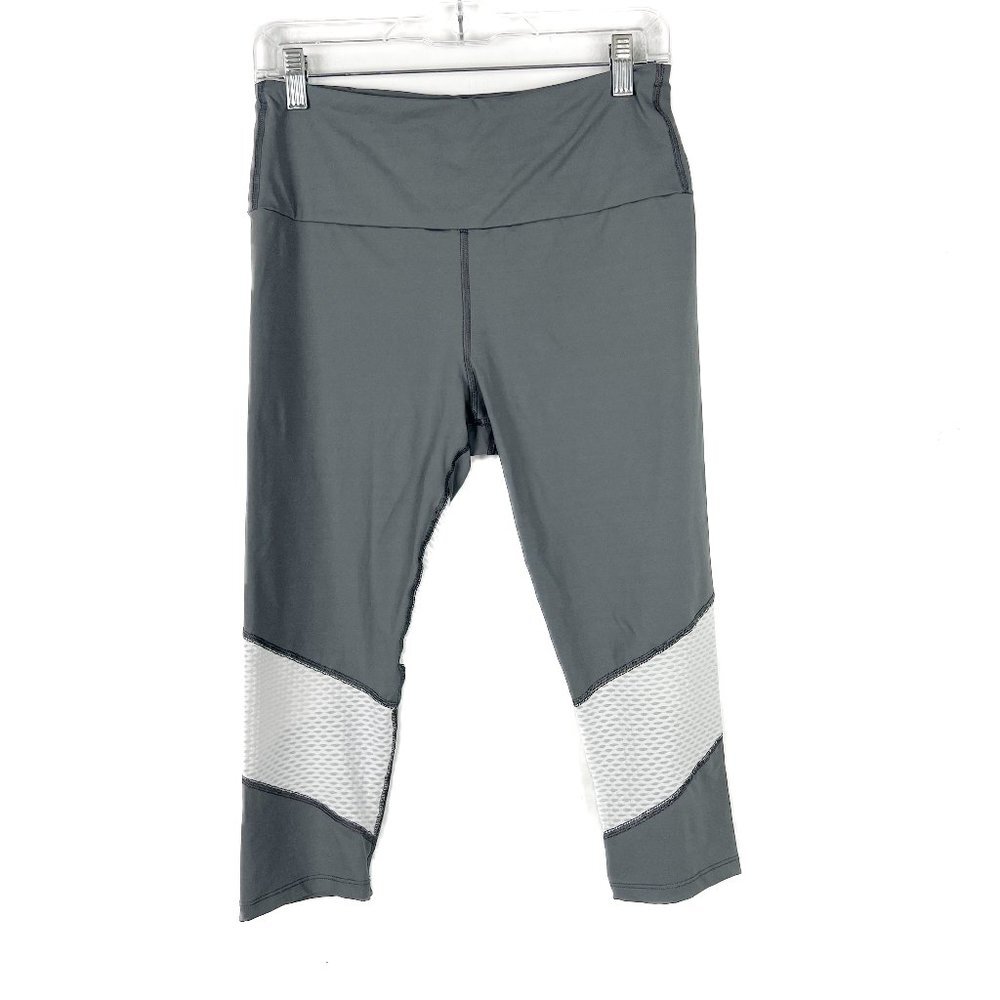Pheel x Peloton Getaway Crop Leggings Gray Size Large L GUC L2786